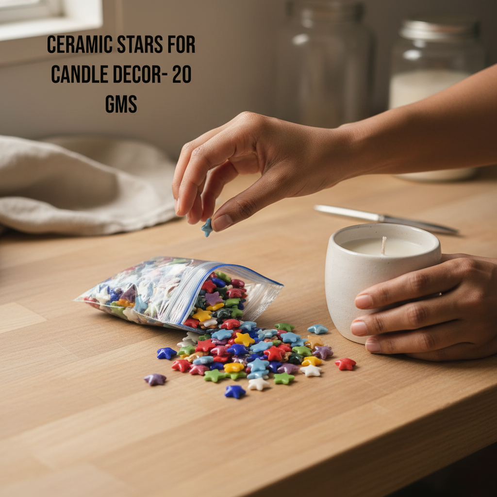 Ceramic Stars For Candle Decor-Approx 150 pcs – Close-Up | Melt & Mold