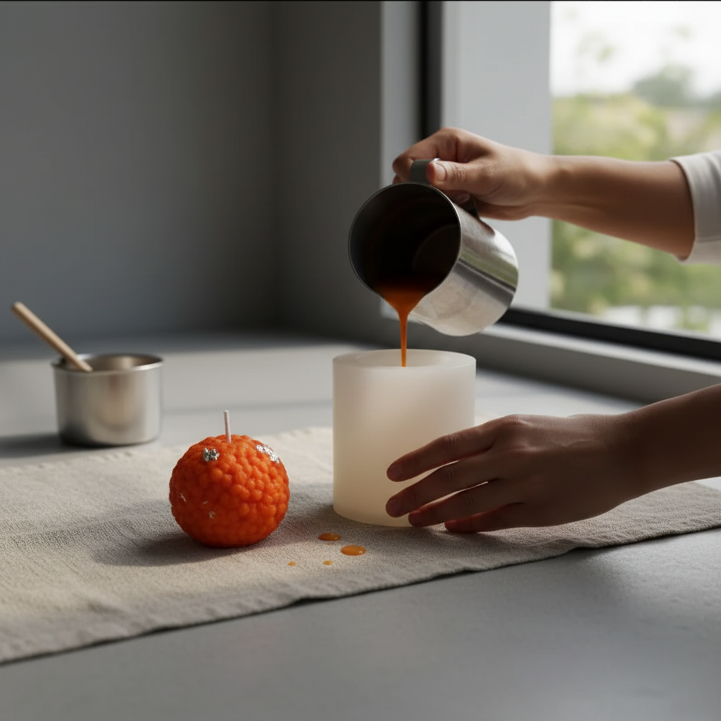 Ladoo Candle Mould - Single Cavity – Product View | Melt & Mold