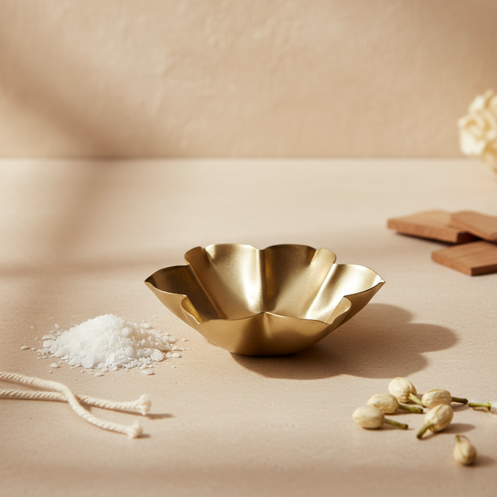 Approx. 3.5 Inch Flower Urli – Detail View | Melt & Mold