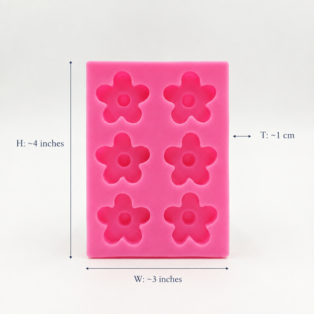 6 Cavity Flower Mould