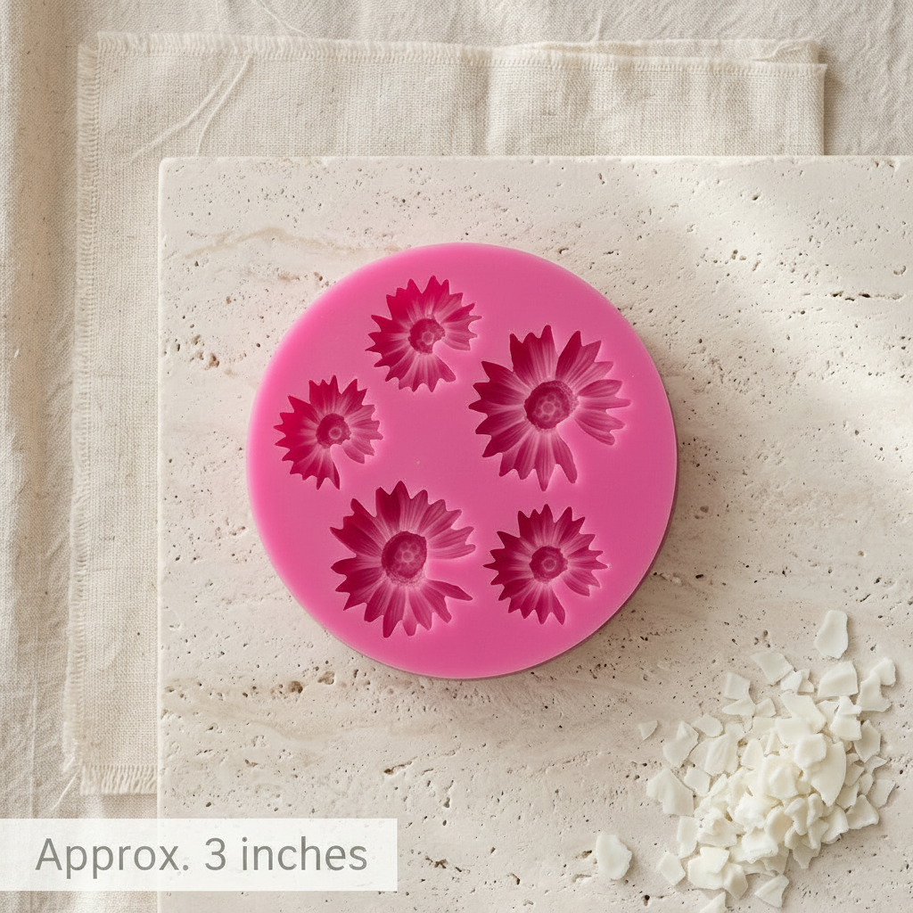 5 Cavity Flower Mould