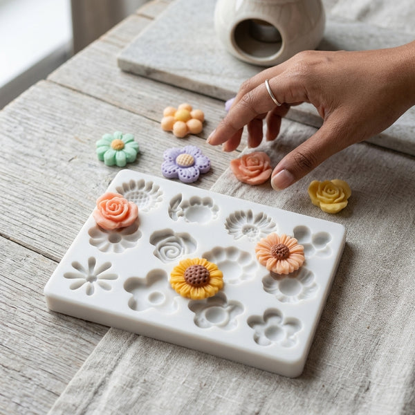 12 Cavity Flower Mould | Melt & Mold