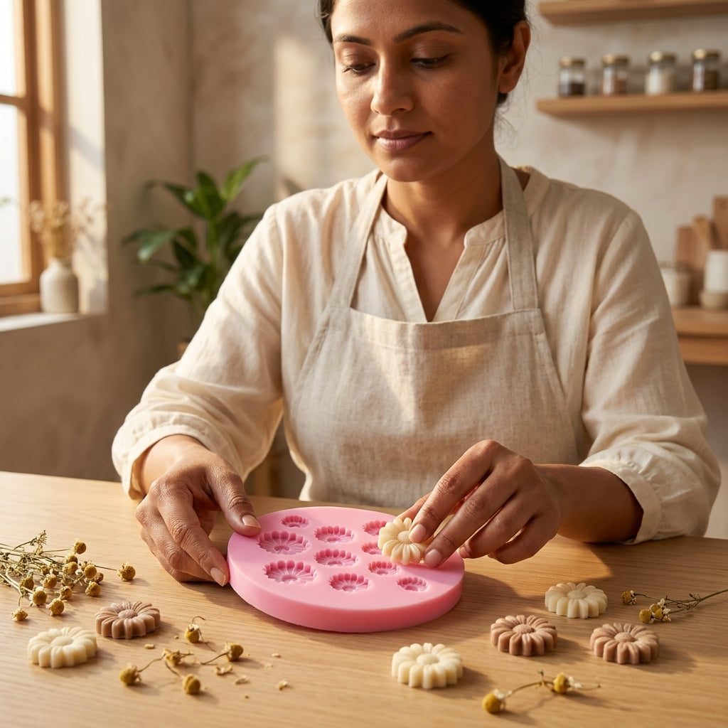 Multicavity Mini Daisy Mould – side view