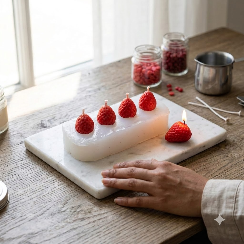 4 Cavity Tiny Strawberry Mould