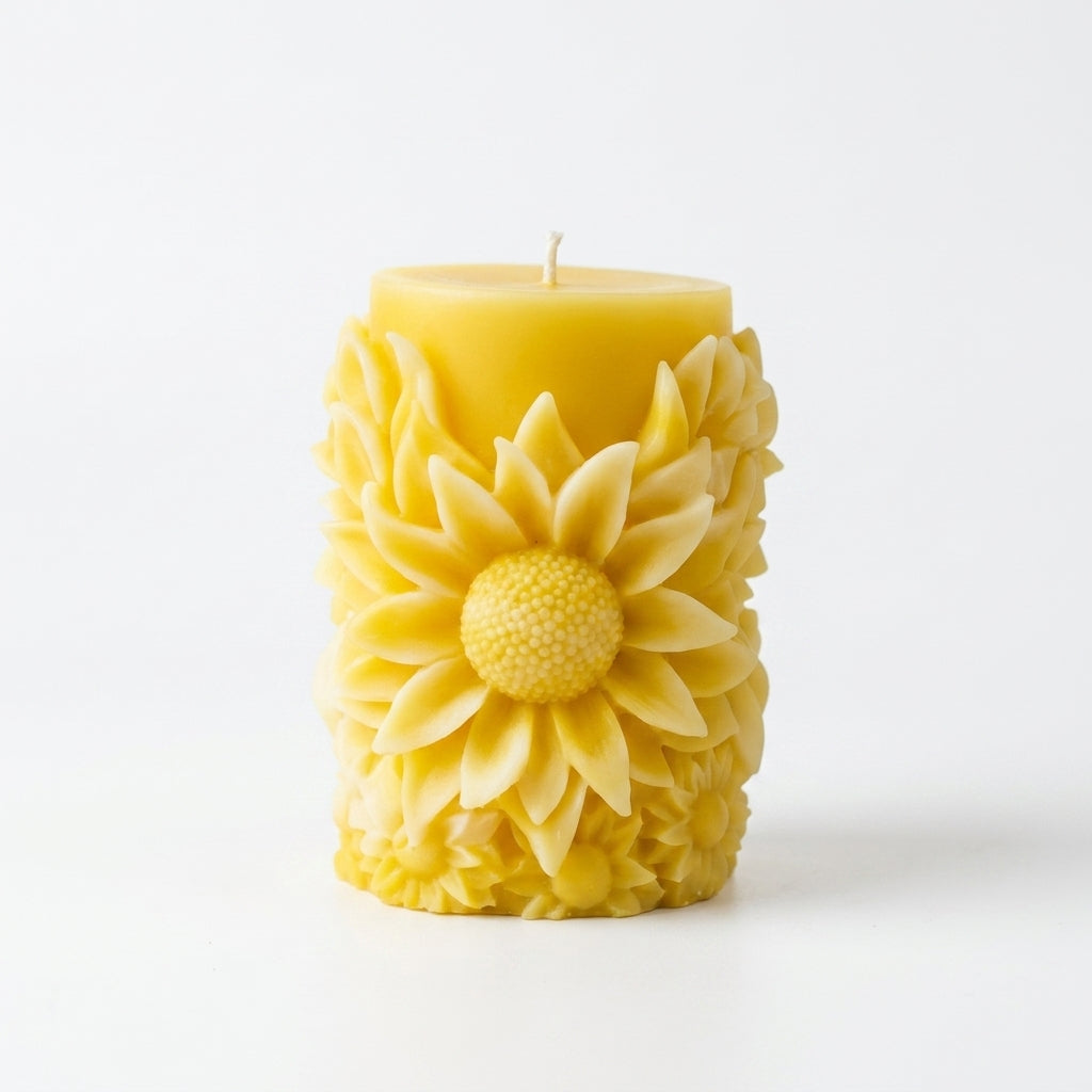 Sunflower Pillar Mould – angle view