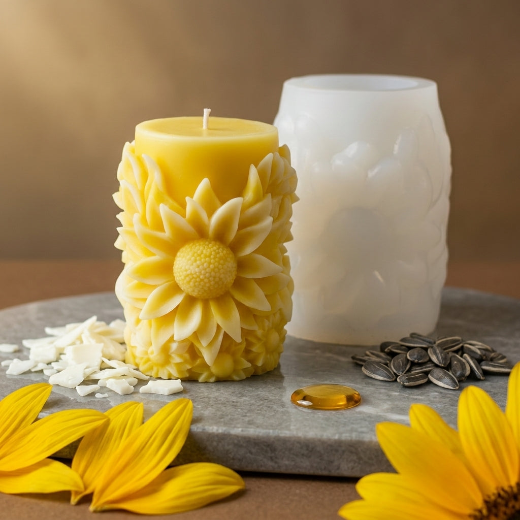 Sunflower Pillar Mould – top view