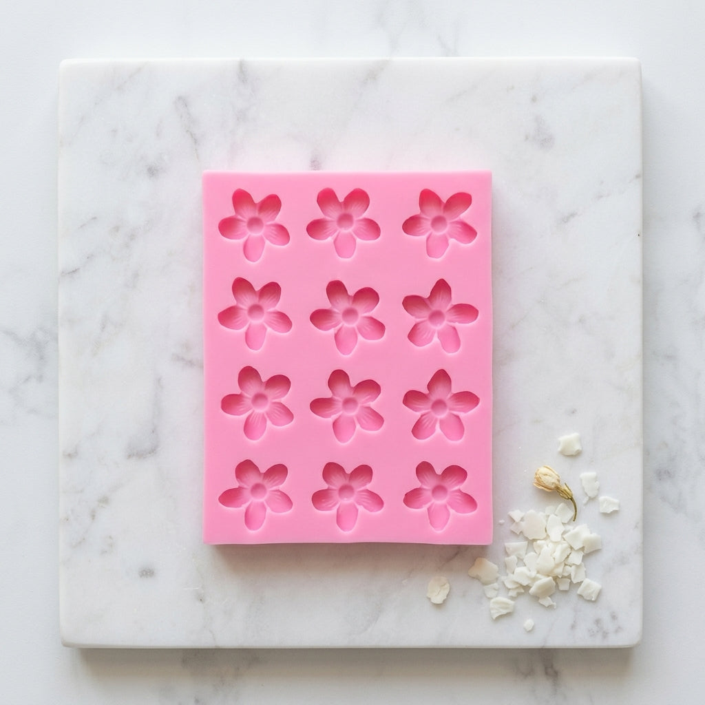 12 Cavity Flower Mould – front view