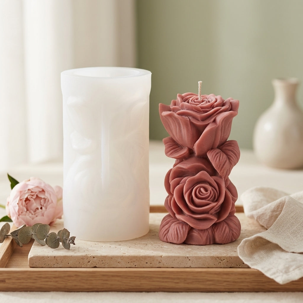 Rose Pillar Mould – side view