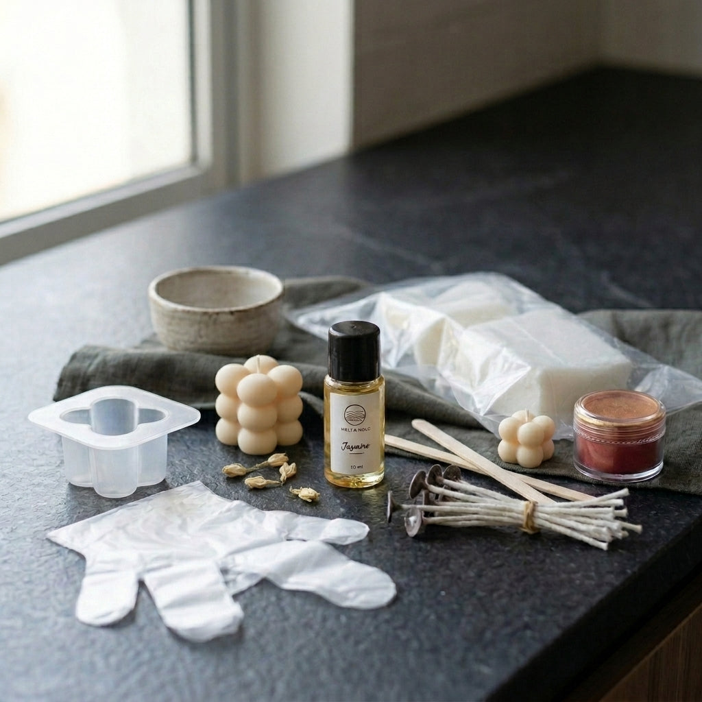 Bubble Candle DIY Kit – close-up view