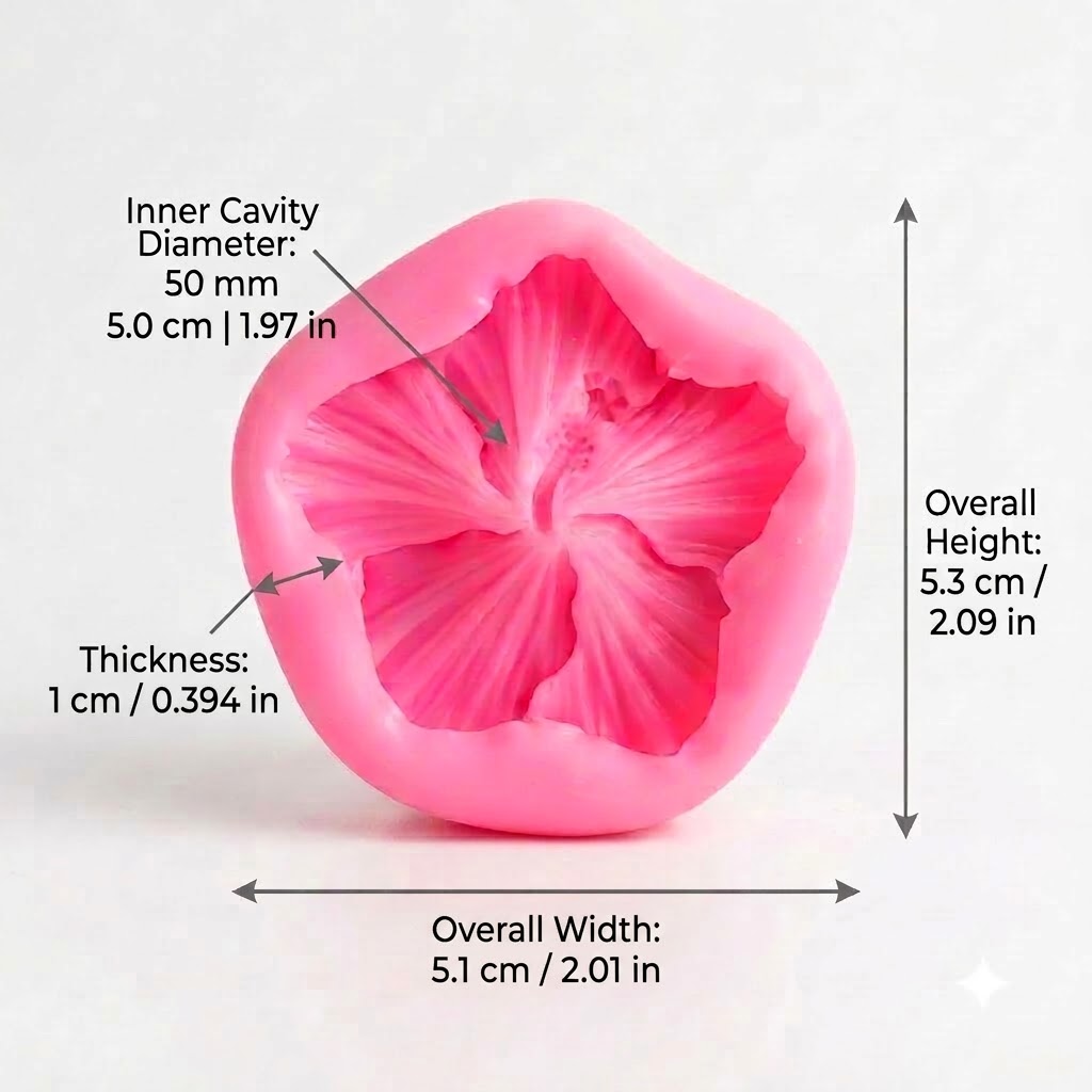 Tiny Hibiscus Flower Mould