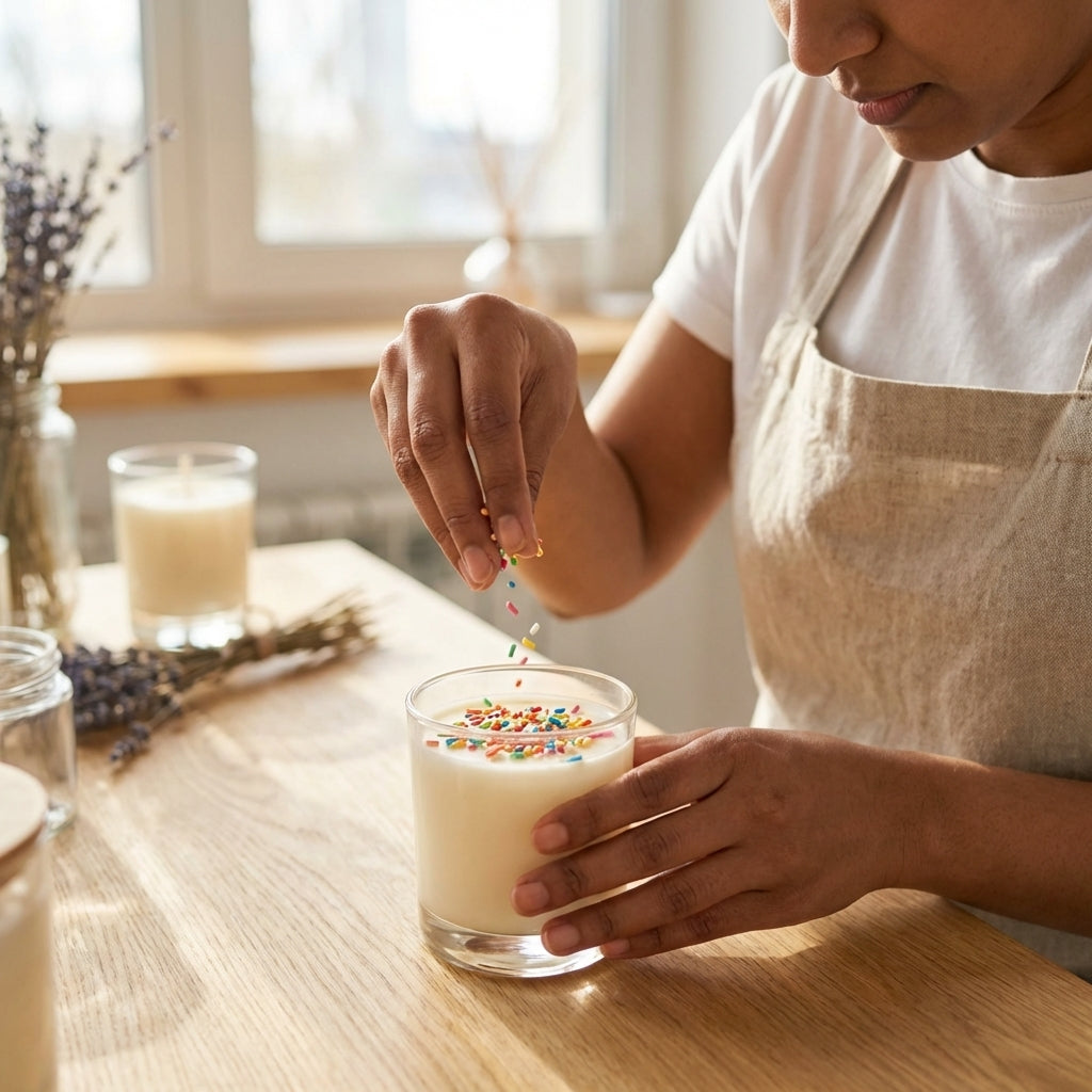 Rainbow Sprinkles for Candle Making – 35-40g – angle view