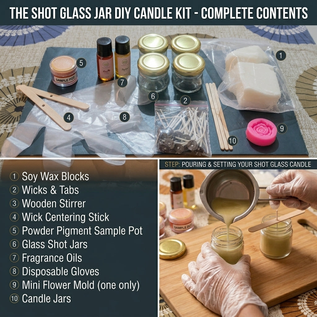 Shot Glass Jar Candles- DIY Kit – packaging view