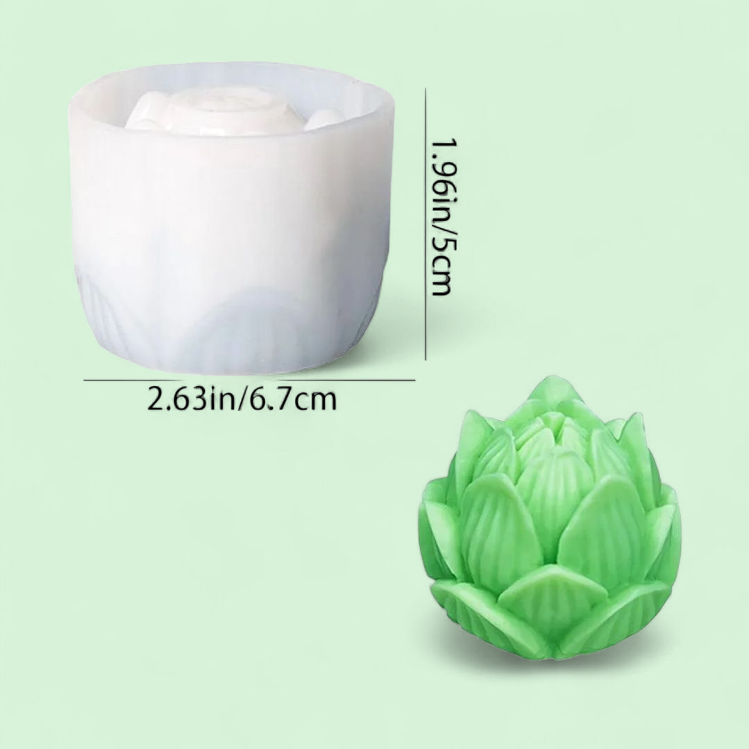 Lotus Silicone Mould – Detail View | Melt & Mold