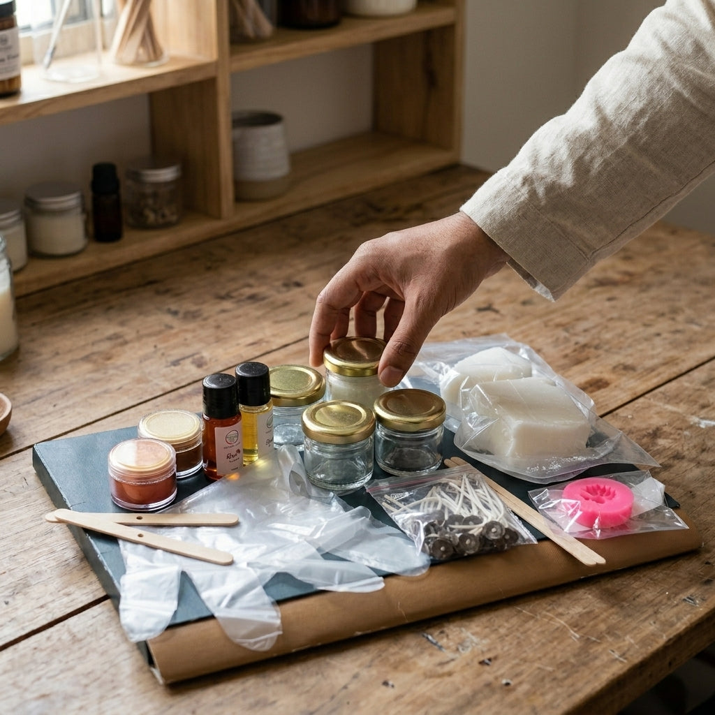 Shot Glass Jar Candles- DIY Kit – detail view