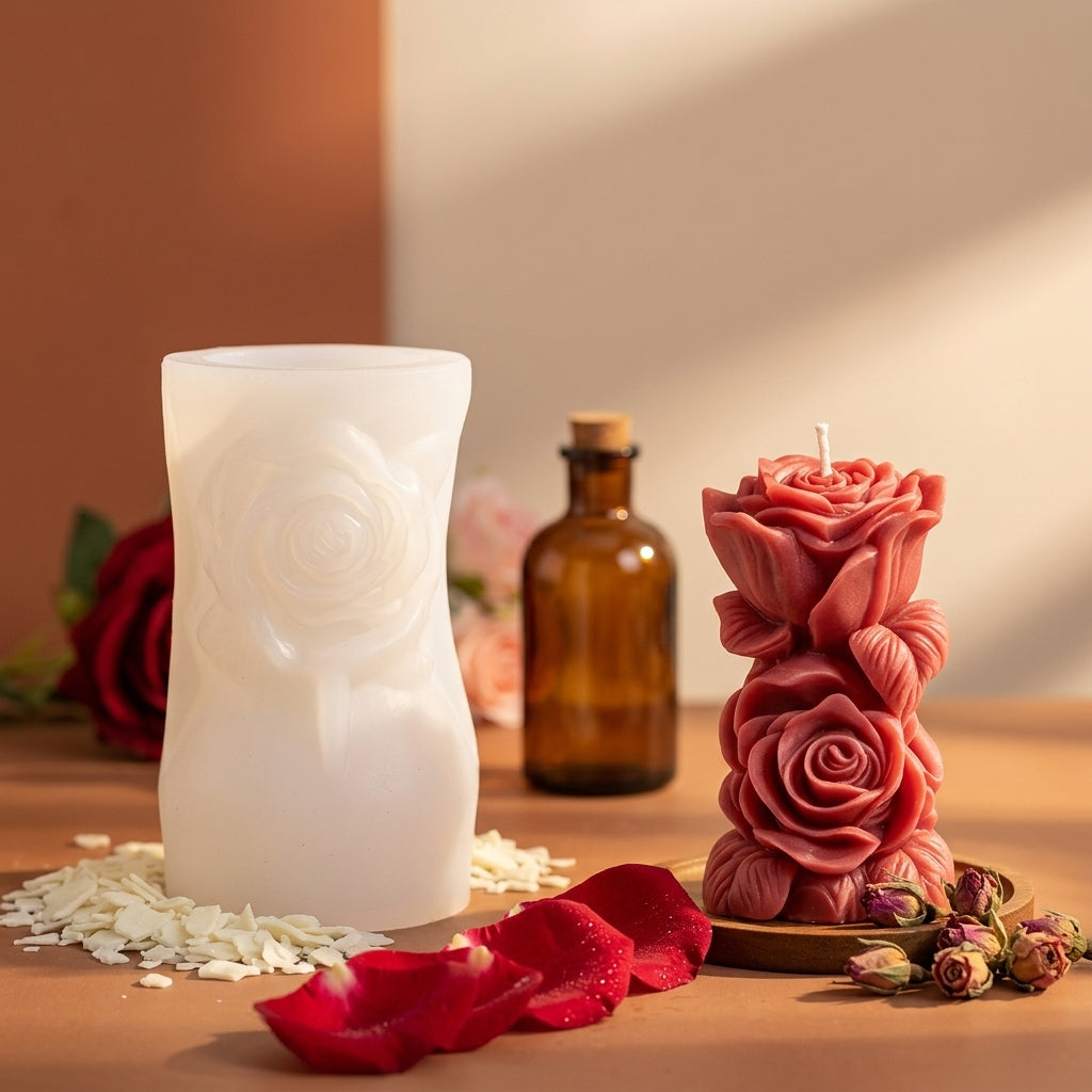 Rose Pillar Mould – top view