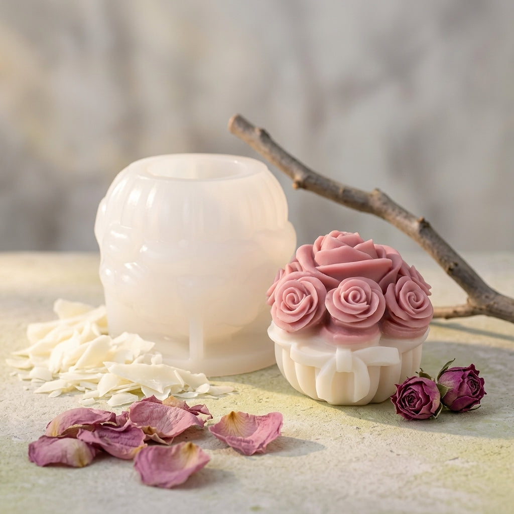 Roses Bow Mould – angle view